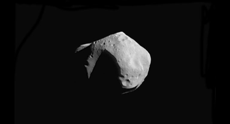 © NASAThis image mosaic of asteroid 253 Mathilde is constructed from four images acquired by the Near Earth Asteroid Rendezvous (NEAR) spacecraft on June 27, 1997. Asteroid-Mathilde